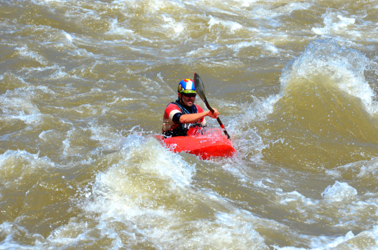 Single rafter on Arkansas River